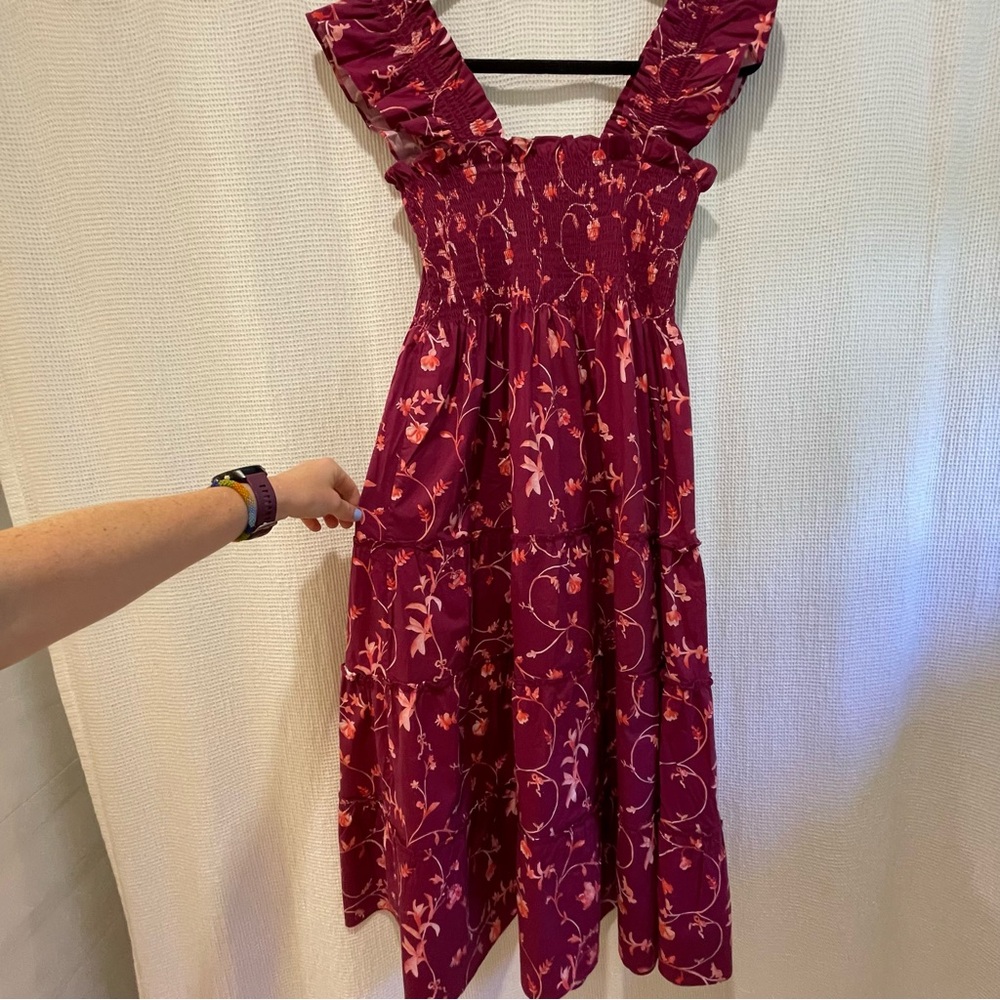 Hill House Ellie Nap Dress Burgundy Botanical - Small - Picture 8 of 8